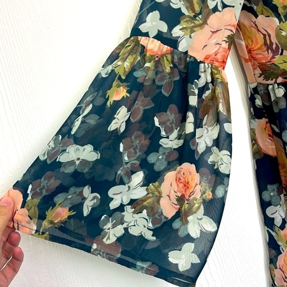 Show Me Your MuMu - Poet Tie Fall In Love Colorful Floral Blouse Size Small - Picture 6 of 12